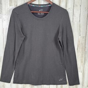 Watson's Women's Heat Thermal Crew Neck Baselayer Shirt LG Gray Ski Hike Outdoor